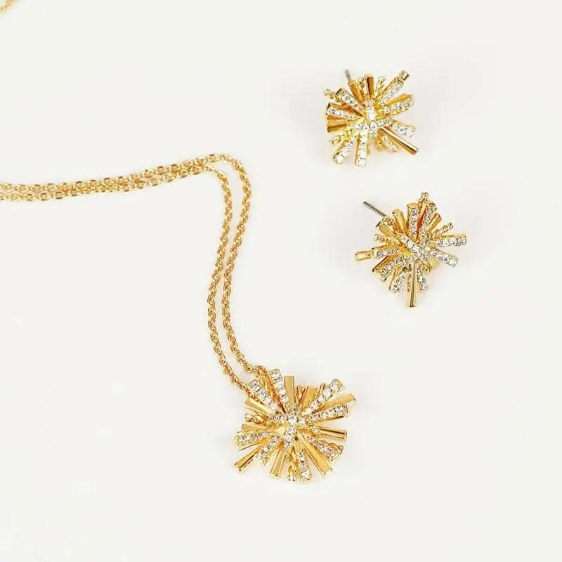 Elegant starburst gold jewelry set - Love Salve